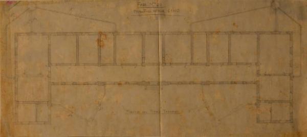 Pianta della rete fognaria del fabbricato n. 20 dell'Ospedale Psichiatrico Provinciale di Milano (Mombello)