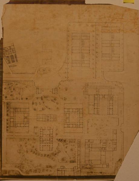 Planimetria dell'Ospedale Psichiatrico Provinciale di Milano (Mombello)