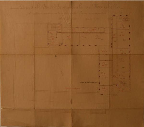 Pianta delle officine dell'Ospedale Psichiatrico Provinciale di Milano (Mombello)
