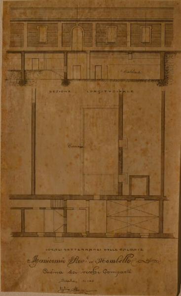 Pianta della cucina (fabbricato n. 25) dell'Ospedale Psichiatrico Provinciale di Milano (Mombello)