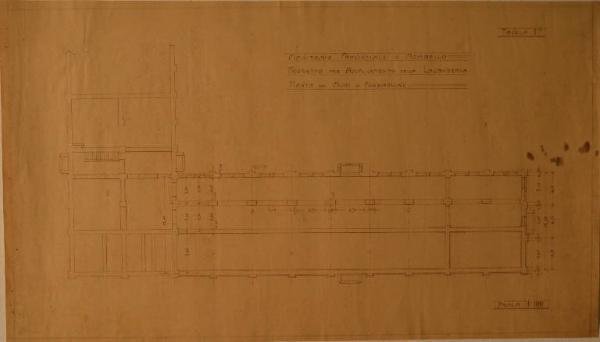 Pianta della lavanderia (fabbricato n. 31) dell'Ospedale Psichiatrico Provinciale di Milano (Mombello)