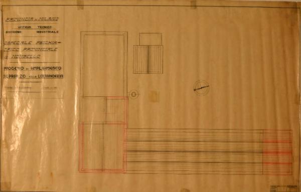 Progetto di sopralzo della lavanderia (fabbricato n. 31) dell'Ospedale Psichiatrico Provinciale di Milano (Mombello)