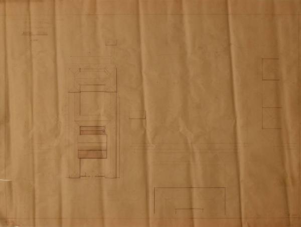 Planimetria della cucina (fabbricato n. 25) dell'Ospedale Psichiatrico Provinciale di Milano (Mombello)