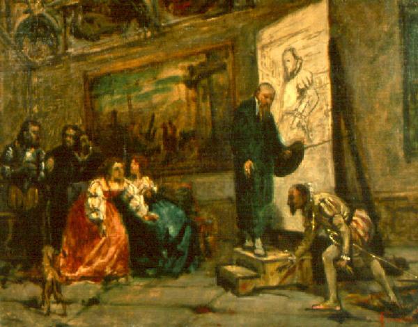 Carlo V raccoglie il pennello a Tiziano