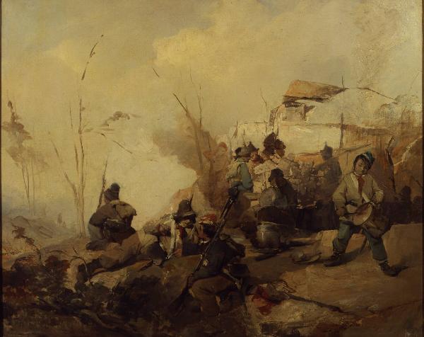 Bivacco dei volontari Garibaldini nella campagna 1848-49