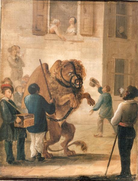 Allegoria: Il leone di San Marco da spettacolo nelle vie