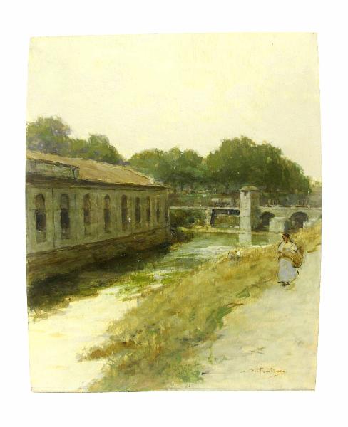 Scaricatore del naviglio Martesana del Redefossi nei primi del 1900