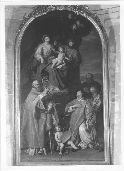 SACRA FAMIGLIA CON I SANTI ZENO, STEFANO, GIACOMO MAGGIORE