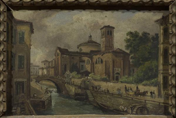 Ponte e chiesa di San Marco a Milano 1836