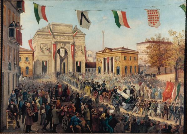 Ingresso di Garibaldi in Milano dalla Porta a lui dedicata il 2 novembre 1880