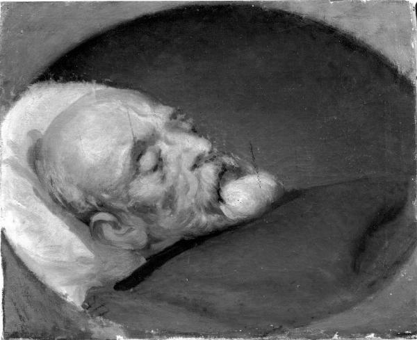 Ritratto di Giuseppe Mazzini sul letto di morte