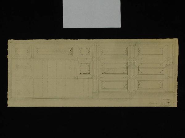Disegno di  pianta del soffitto della scala del piano terra del Palazzo della Regaleira