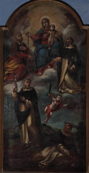 Madonna del Rosario con San Domenico e Santi domenicani