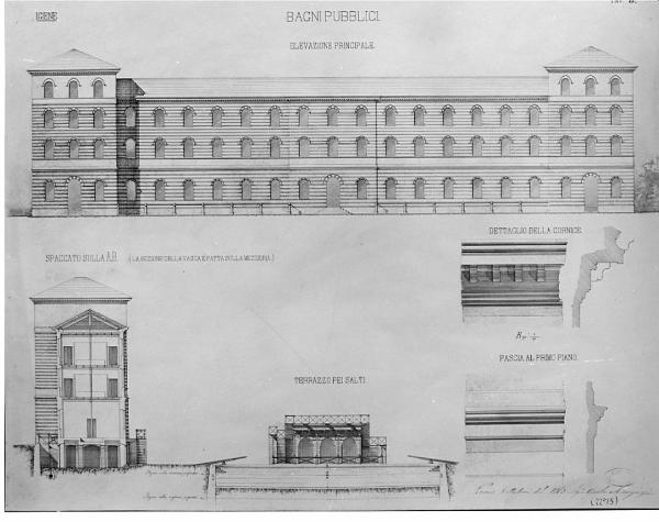 Bagni pubblici con annesse scuole di ginnastica e di scherma