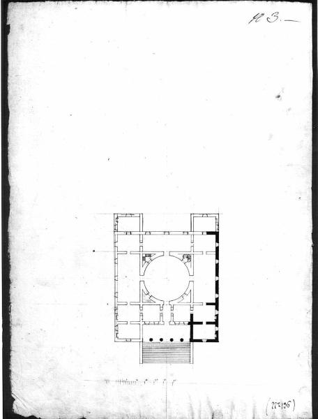 Progetto di una villa sul modello della Rotonda del Capra