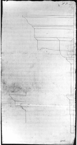 Progetto di una villa sul modello della Rotonda del Capra (modanatura)