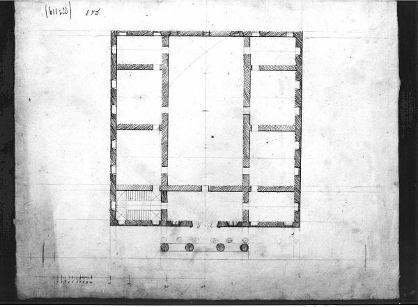 Progetto di una villa sul modello della Rotonda del Capra (una modanatura)