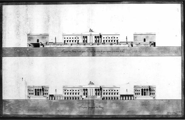 Un Palazzo Reale per una Città in pianura proporzionato alla dignità e al regolare servizio di una corte cospicua, ed all'alloggio contemporaneo di più d'una Testa Coronata. Lo stile dell'architettura sarà dei migliori tempi Greci e Romani