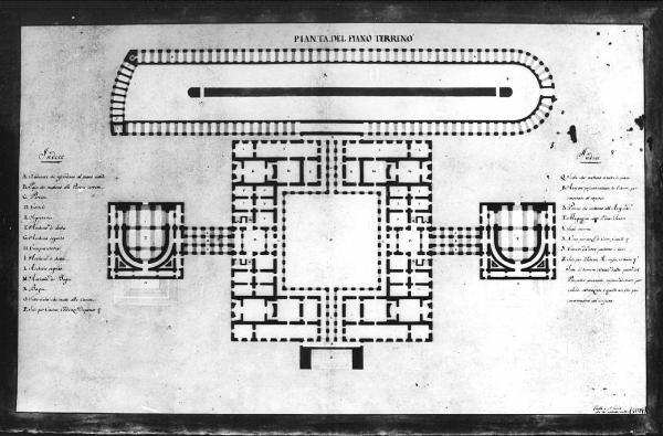 Un Palazzo Reale per una Città in pianura proporzionato alla dignità e al regolare servizio di una corte cospicua, ed all'alloggio contemporaneo di più d'una Testa Coronata. Lo stile dell'architettura sarà dei migliori tempi Greci e Romani