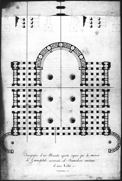 Un Mercato coperto capace per lo smercio dei commestibili occorrente al giornaliero consumo d'una Città