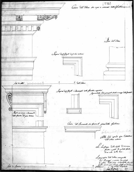 Progetto di un palazzo (trabeazioni)