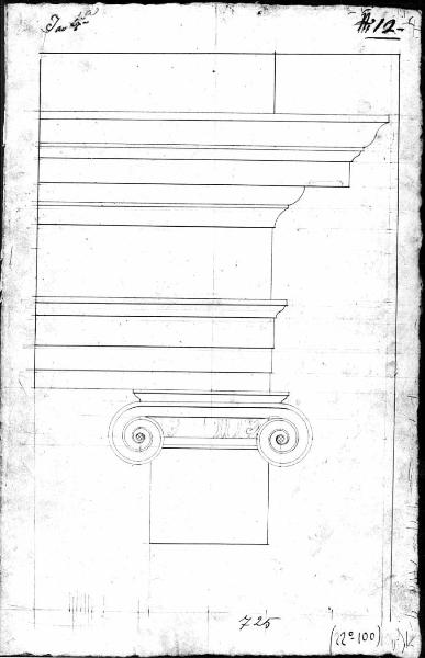 Progetto di un edificio: trabeazione ionica