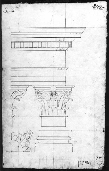 Progetto di un edificio: trabeazione corinzia