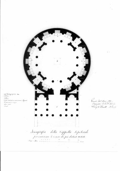 Progetto di una cappella sepolcrale (planimetria)