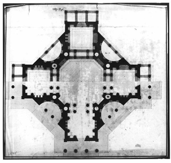 Progetto di edificio a pianta esagonale