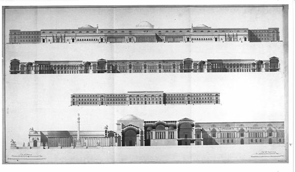 Un Palazzo Reale per una Città in pianura proporzionato alla dignità e al regolare servizio di una corte cospicua, ed all'alloggio contemporaneo di più d'una Testa Coronata. Lo stile dell'architettura sarà dei migliori tempi Greci e Romani