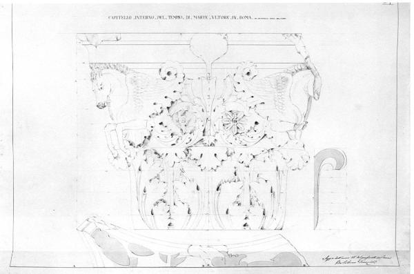 Rilievi degli avanzi del Tempio di Marte Ultore ed annesso foro (con progetti di restauro)