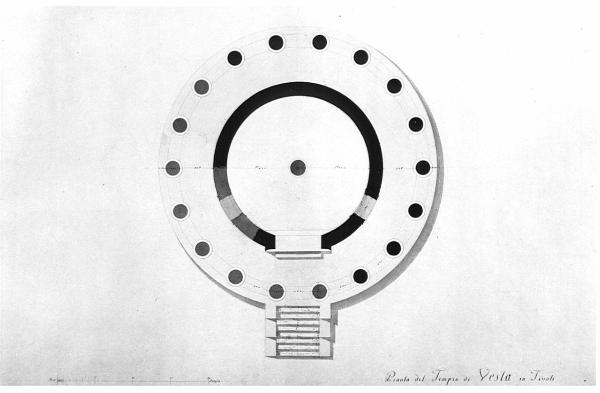 Progetto di ristauro dei Tempi di Vesta in Tivoli ed in Roma