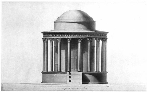 Progetto di ristauro dei Tempi di Vesta in Tivoli ed in Roma