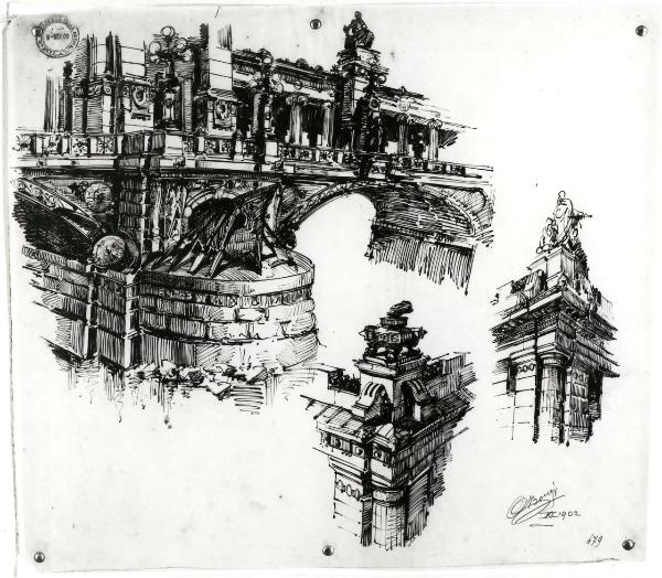 Ponte in pietra commemorativo di un fatto o una personalità insigne (stile greco o romano. Prova di sviluppo: prospettive)