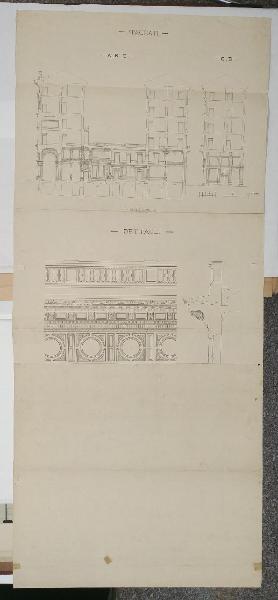 Nuovo palazzo formante il lato di fondo della piazza del Duomo e da costruirsi sull'area disegnata nel tipo annesso al programma