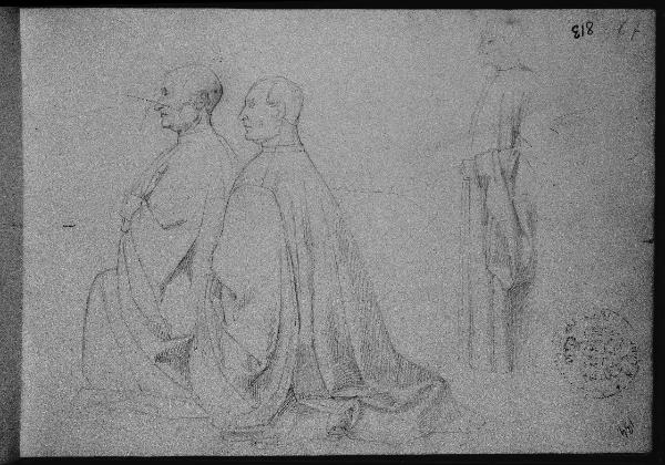Studio da Gentile Bellini (particolare del gruppo di credenti nel "Miracolo della Croce" alla Galleria dell'Accademia di Venezia)