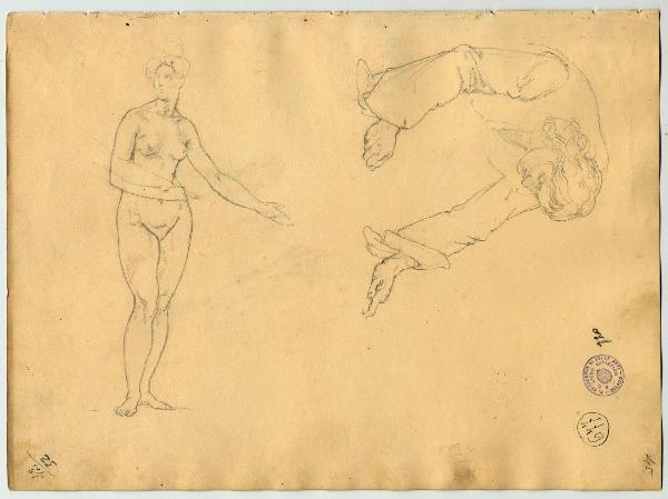 Figura maschile e nudo femminile (già Nudo femminile e figura che si appoggia colle mani - Samek)