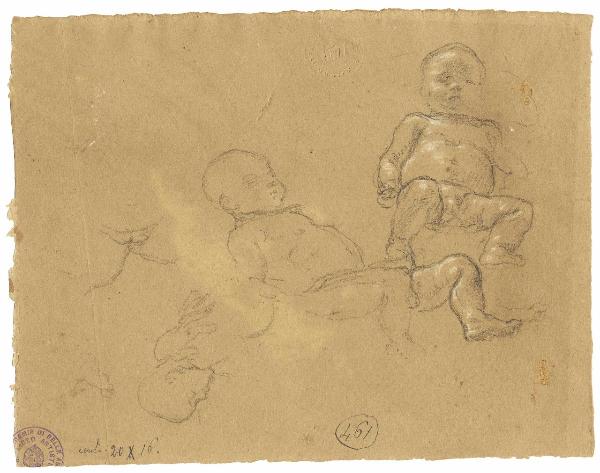 Studi di putti/ Giovinetto in ginocchio