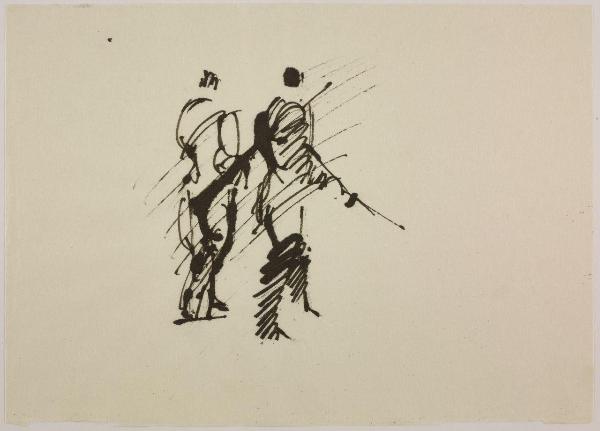 Disegno per mostra allestita alla Libreria Salto di Milano, 1961