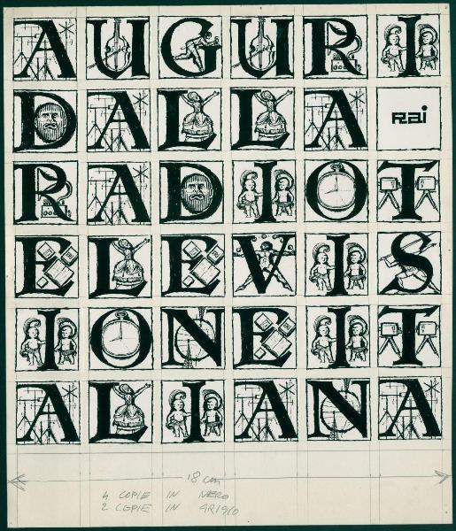 Esecutivo per biglietto di auguri della Rai - Radiotelevisione Italiana