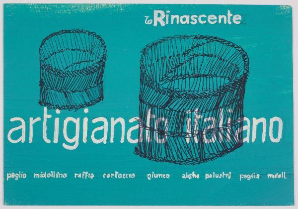 Bozzetto per invito italia espone ai grandi magazzini la Rinascente