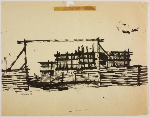 Disegno della serie Case e cantieri