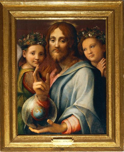 Gesù tra due angeli: Salvator mundi