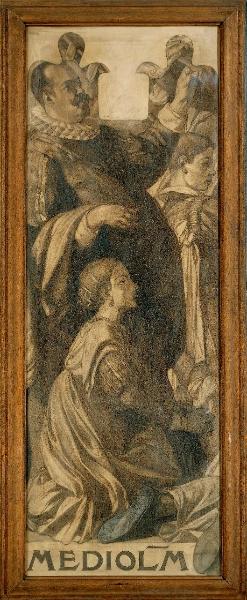 Cartone per la vetrata di S. Carlo Borromeo nel Duomo di Milano