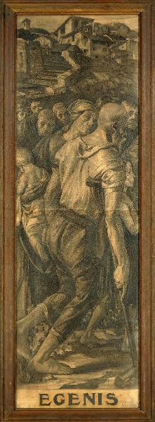Cartone per la vetrata di S. Carlo Borromeo nel Duomo di Milano