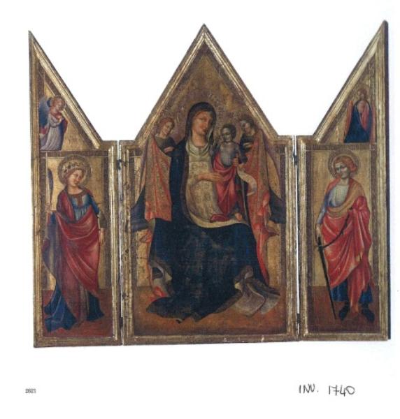 Madonna con il Bambino in trono e angeli; Santi Caterina d'Alessandria (?) e Procolo (?)