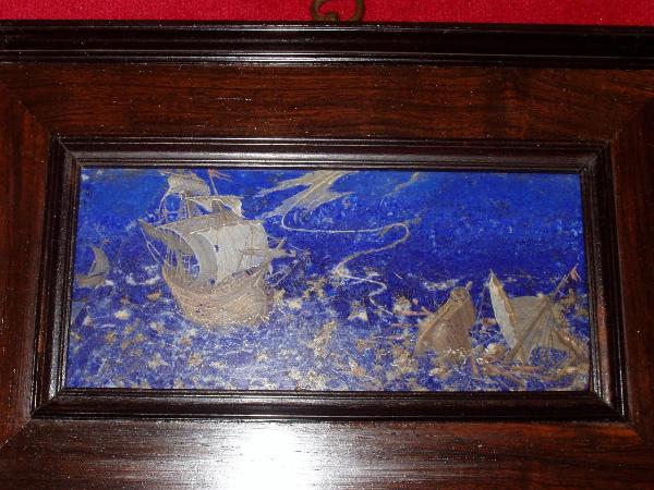 Tempesta di mare con barche