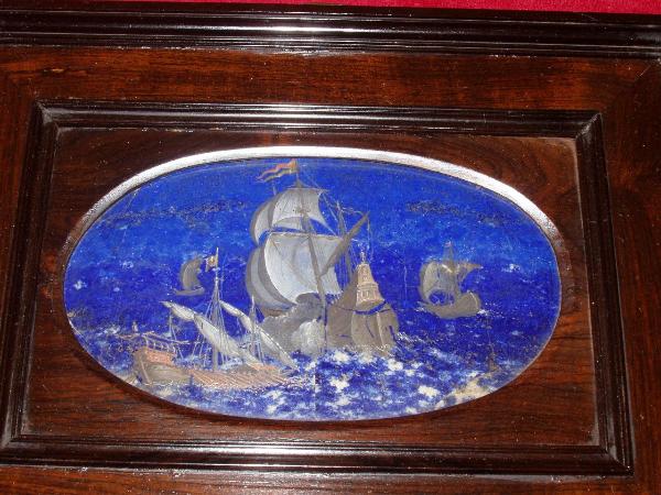 Tempesta di mare con barche