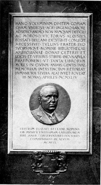 Lapide commemorativa di Luigi Vittorio Fossati Bellani