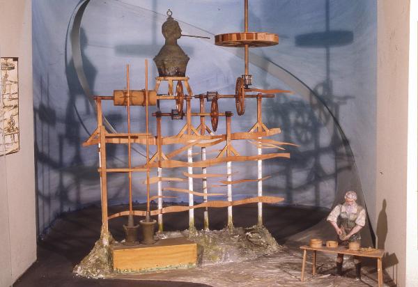 Macchina a vapore di G. Branca - ricostruzione di motrice a vapore - industria, manifattura, artigianato